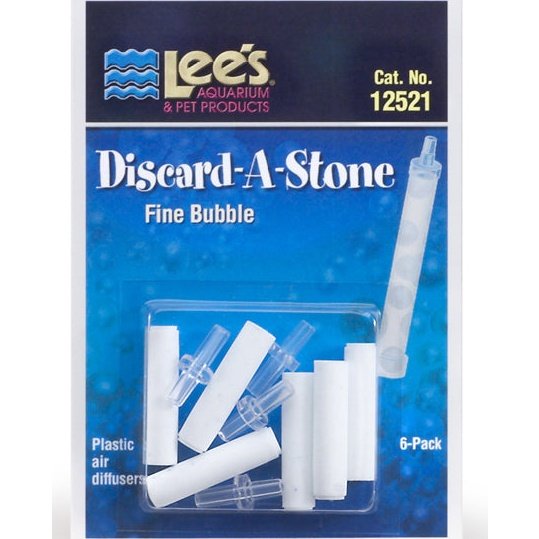 Lee's Aquarium & Pet Products Discard-A-Stone White, 1ea/Fine, 6 Piece