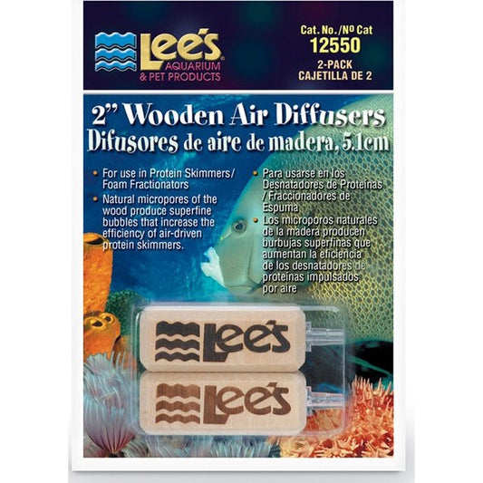 Lee's Aquarium & Pet Products Wooden Air Diffuser Tan, 1ea/2 in, 2 Piece