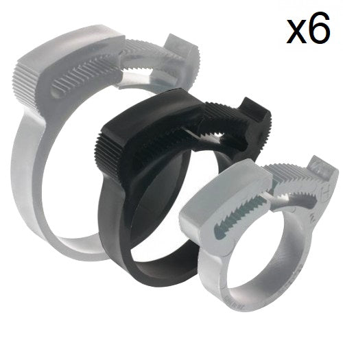 Two Little Fishies Plastic Hose Clamp Set 1ea/3/4 in, 6 ct