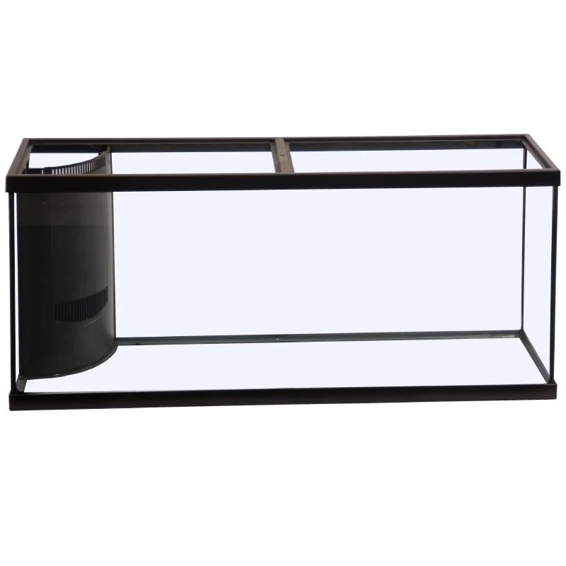 Corner-Flo 090G Aquarium (1 overflow), 48" x 18" x 24" (Black) Marineland