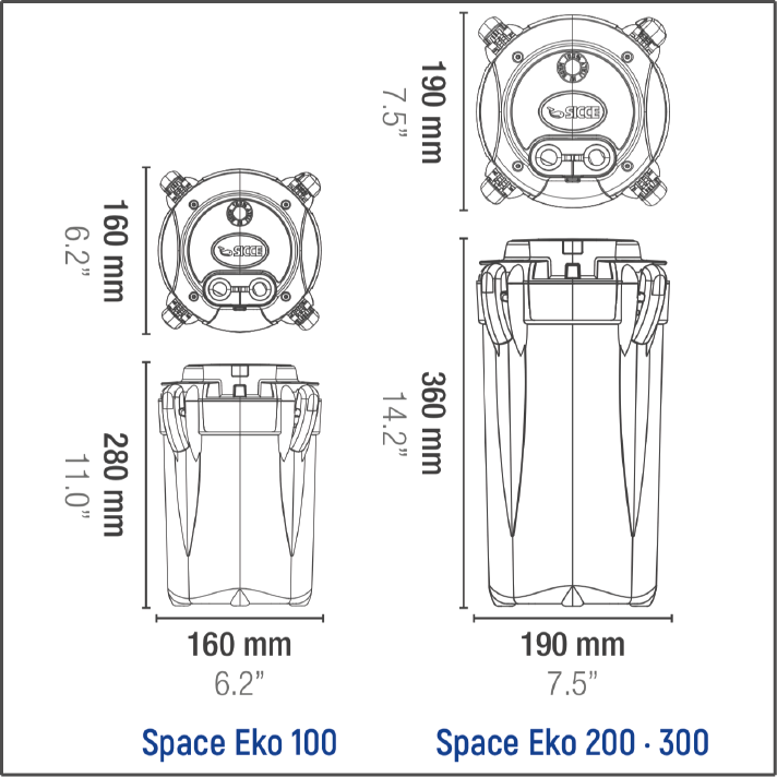 Space EKO 100 Canister Filter Sicce