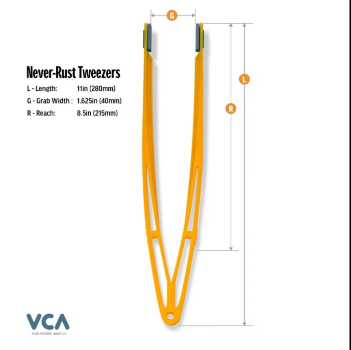 Never-Rust Tweezers 11" Orange VCA