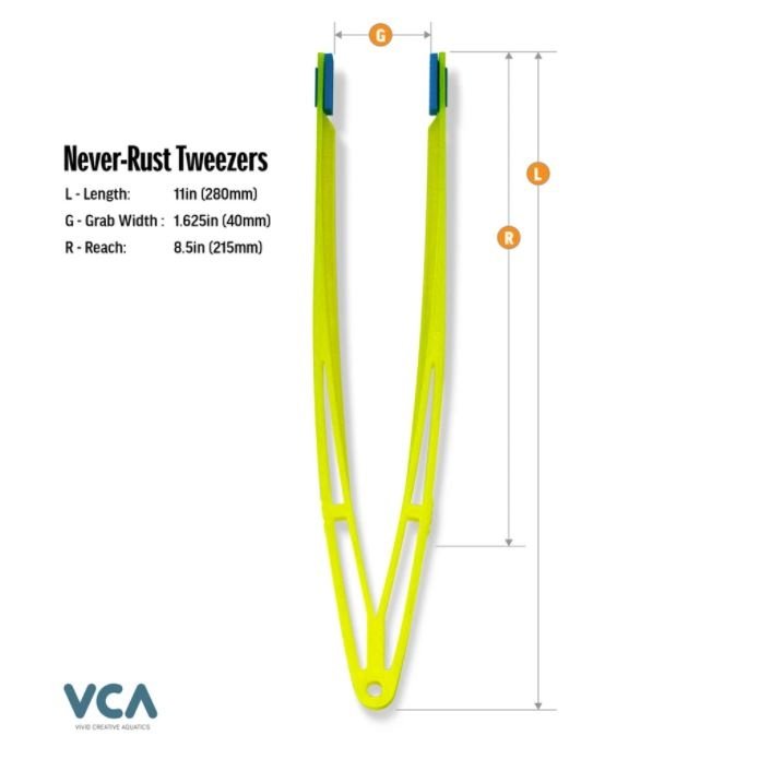 Never-Rust Tweezers 11" UV Yellow VCA