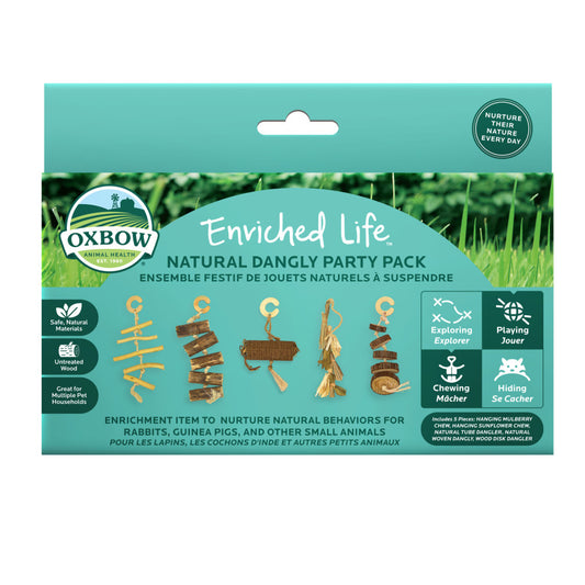 Oxbow Animal Health Enriched Life Natural Dangly Party Pack Small Animal Chew Toy 1ea/One Size