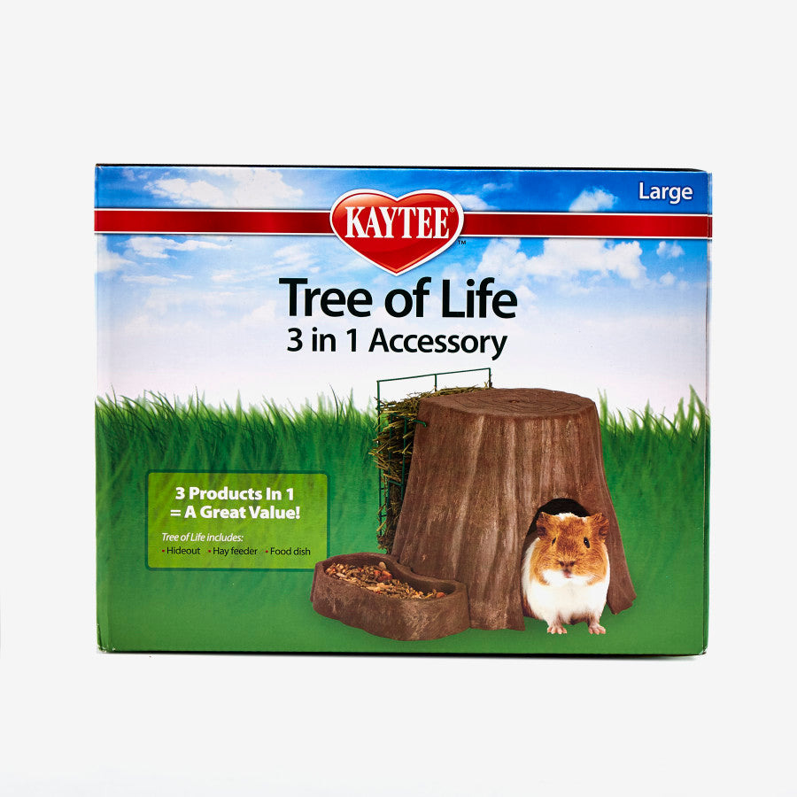 Kaytee Tree of Life 3-in-1 Pet Habitat Accessory Brown, 1ea/Large