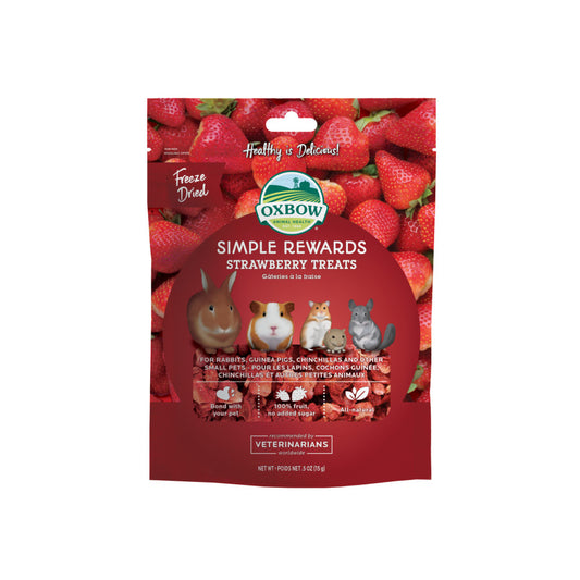 Oxbow Animal Health Simple Rewards Freeze Dried Strawberry Small Animal Treats 1ea/.5 oz