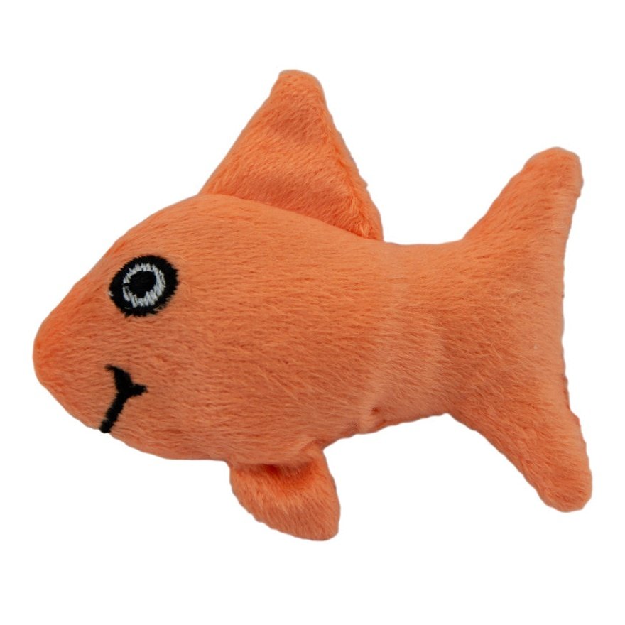 Marshall Pet Products Ferret Squeak Fish Toy Orange, 1ea/One Size