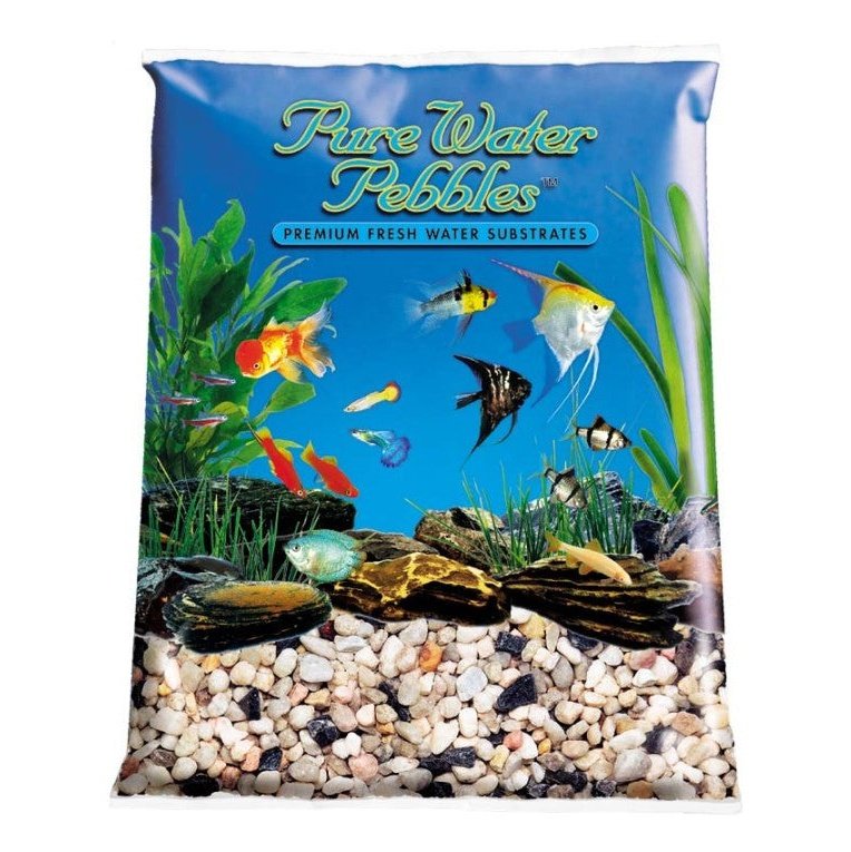 Pure Water Pebbles Premium Fresh Water Rainbow Gems Natural Aquarium Gravel 1ea/5 lb