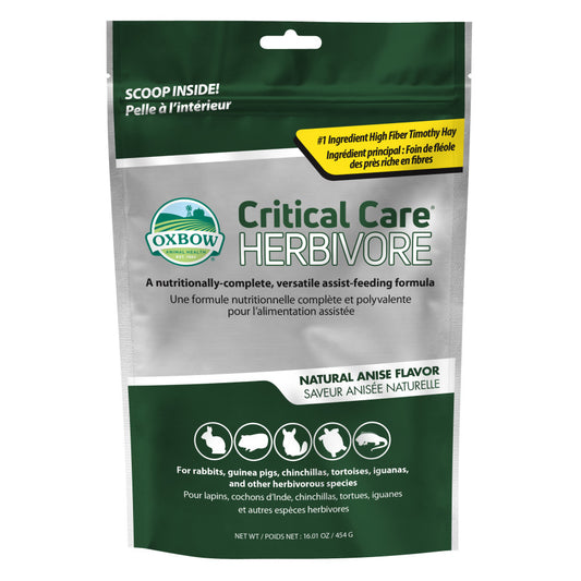 Oxbow Animal Health Critical Care Herbivore Feeding Formula 454g, Anise, 1ea/16 oz