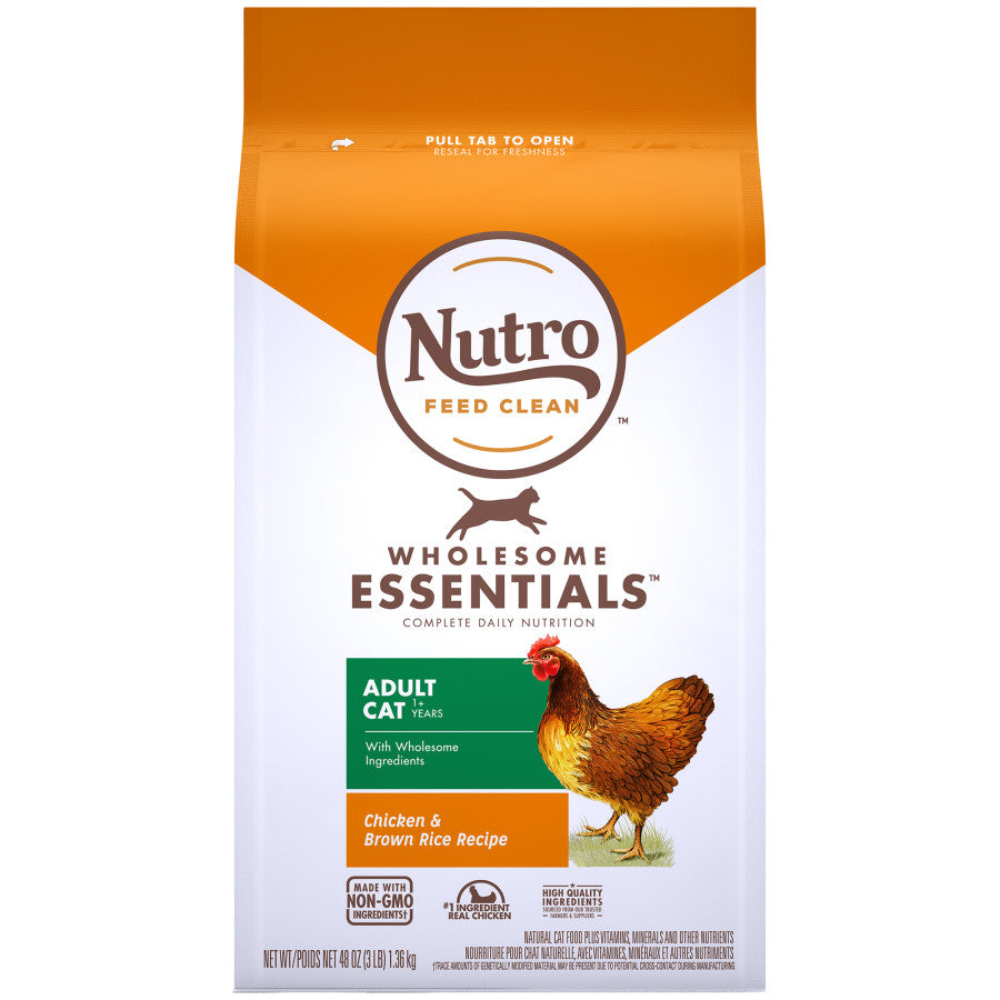 Nutro Products Wholesome Essentials Adult Dry Cat Food Chicken & Brown Rice, 1ea/3 lb