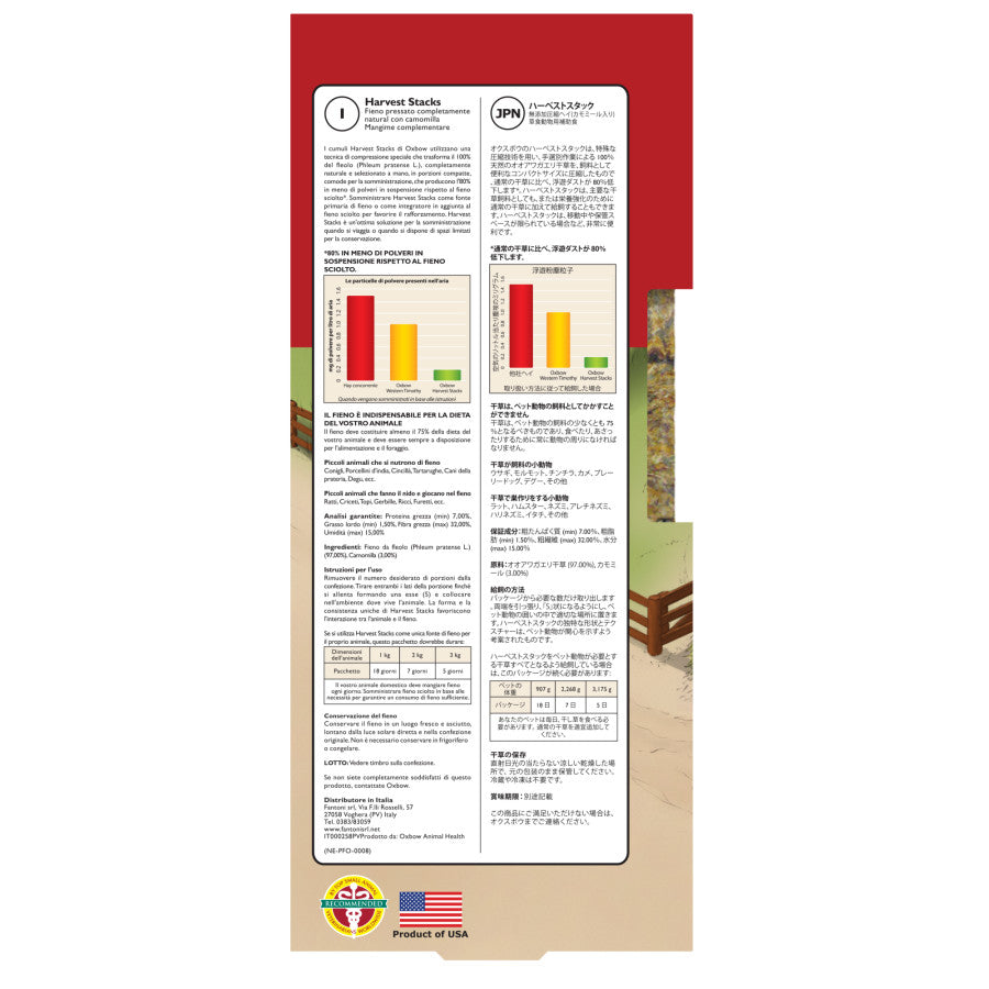 Oxbow Animal Health Harvest Stacks Western Timothy Hay & Chamomile Small Animal Treat 1ea/35 oz