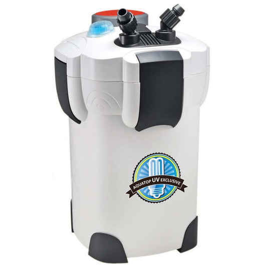 Aquatop CF400UV Canister Filter with UV Sterilization Grey, 1ea