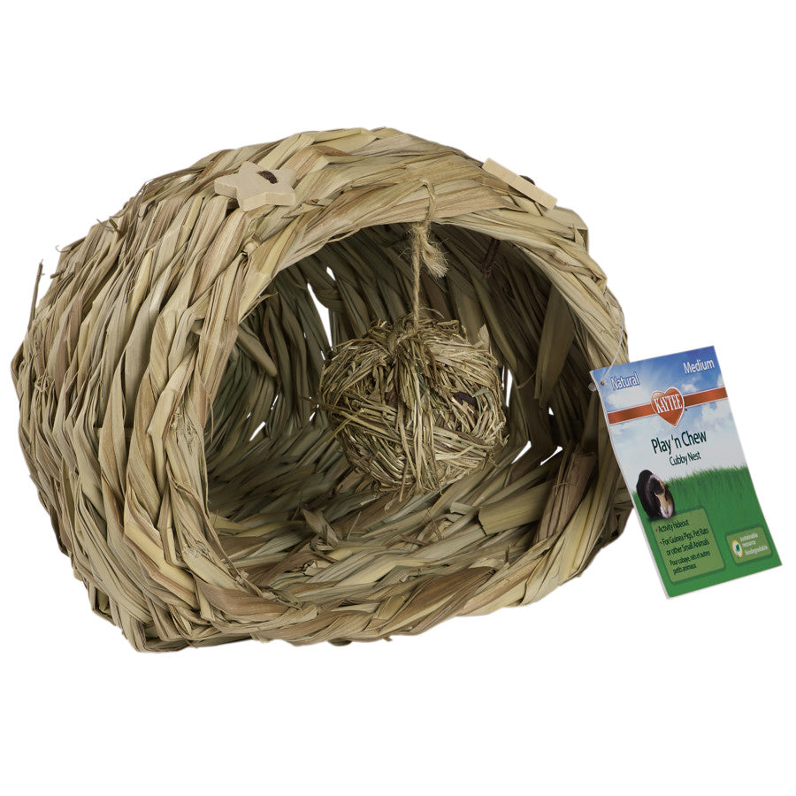 Kaytee Play 'n Chew Cubby Nest Brown, 1ea/Medium