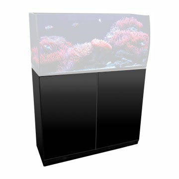 Bowfront Arc 30g Aquarium Black Stand AquaTop