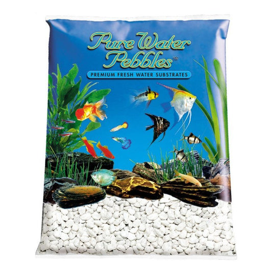 Pure Water Pebbles Premium Fresh Water Frosted Aquarium Gravel Platinum White, 1ea/25 lb