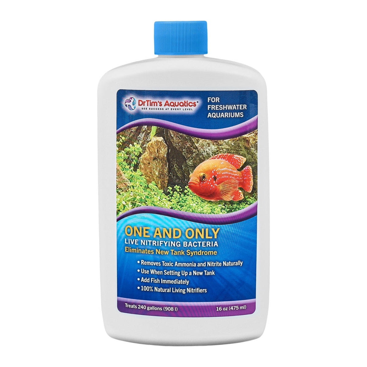 Dr. Tim's Aquatics One & Only Live Nitrifying Bacteria for Freshwater Aquariums 1ea/16 fl oz