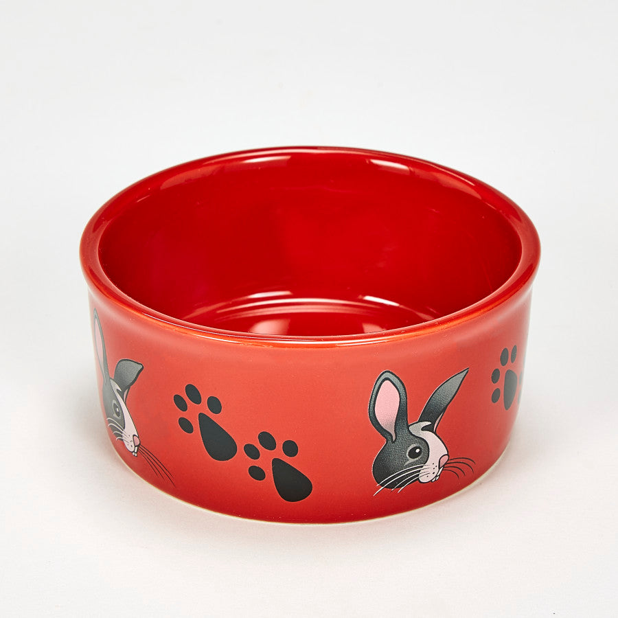 Kaytee Paw-Print PetWare Bowl Bunny, 1ea/4.25 in Diameter