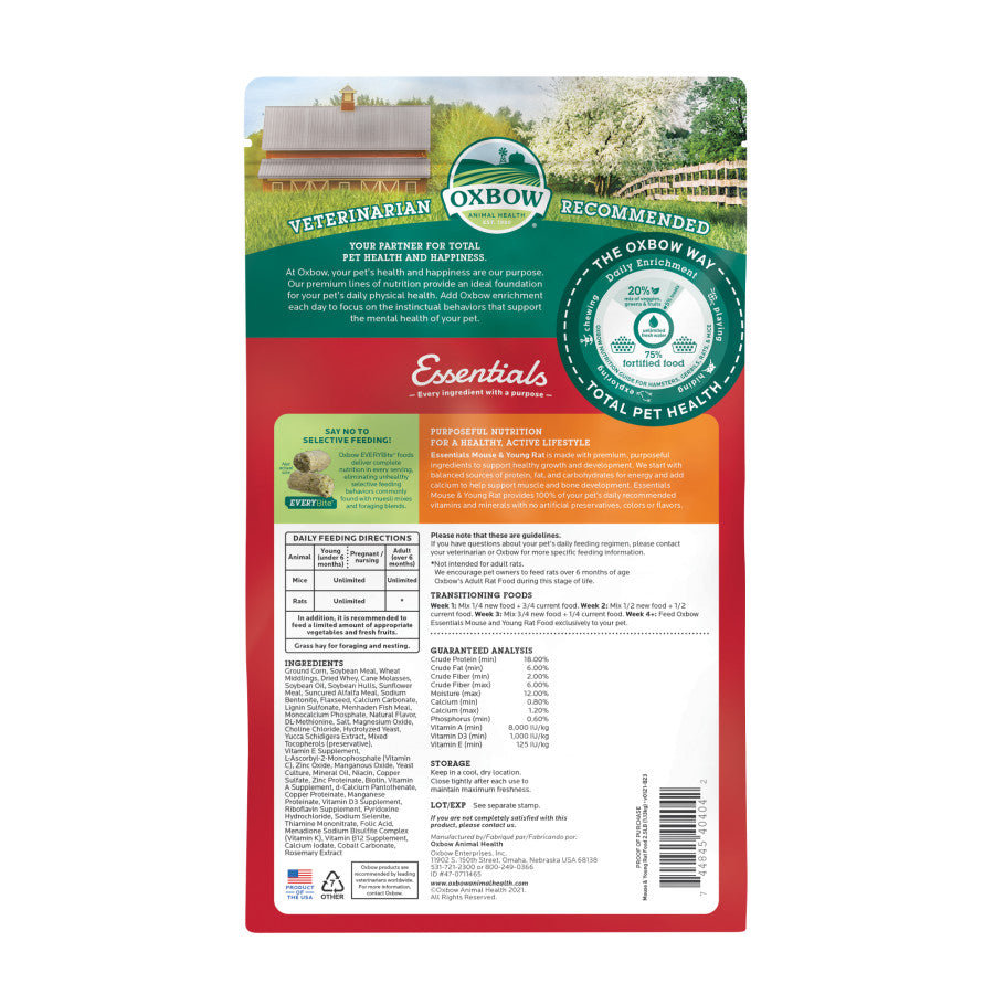 Oxbow Animal Health Essentials Mouse & Young Rat Food 1ea/2.5 lb