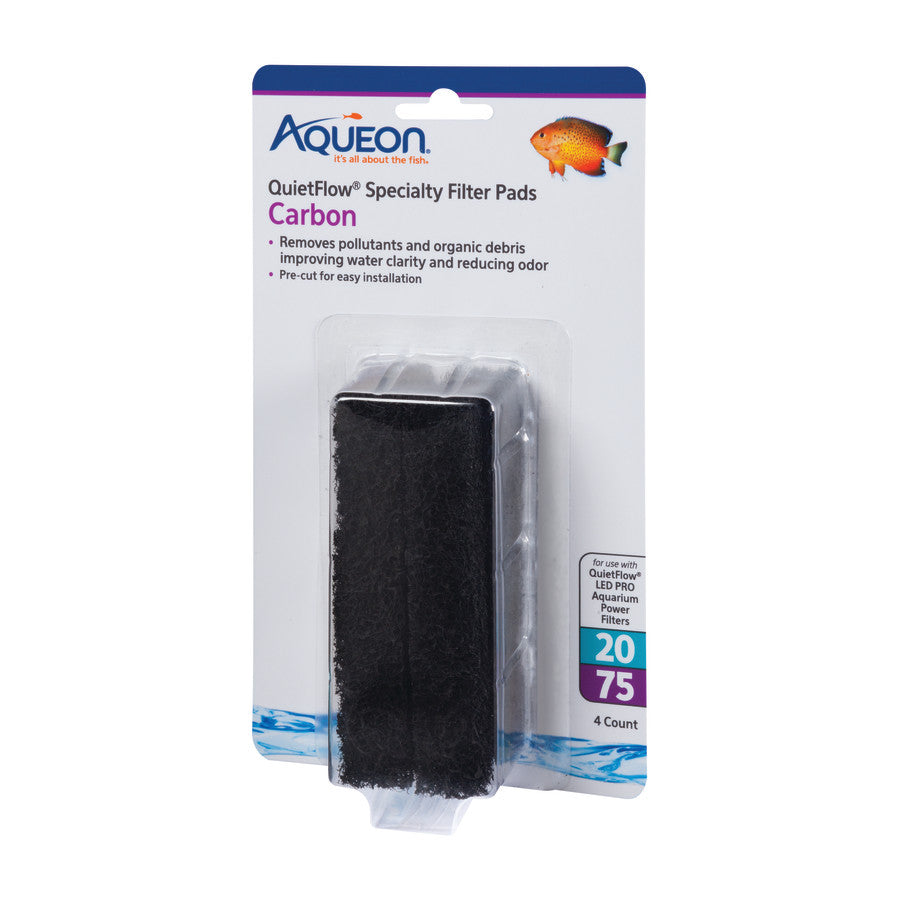 Aqueon Replacement Specialty Filter Pads Carbon, 1ea/20/75