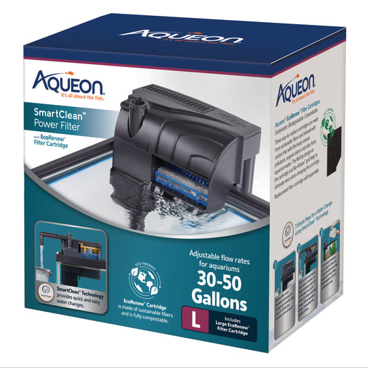 Aqueon SmartClean™ Power Filter with EcoRenew™ Filter Cartridge 1ea/30-50 gal