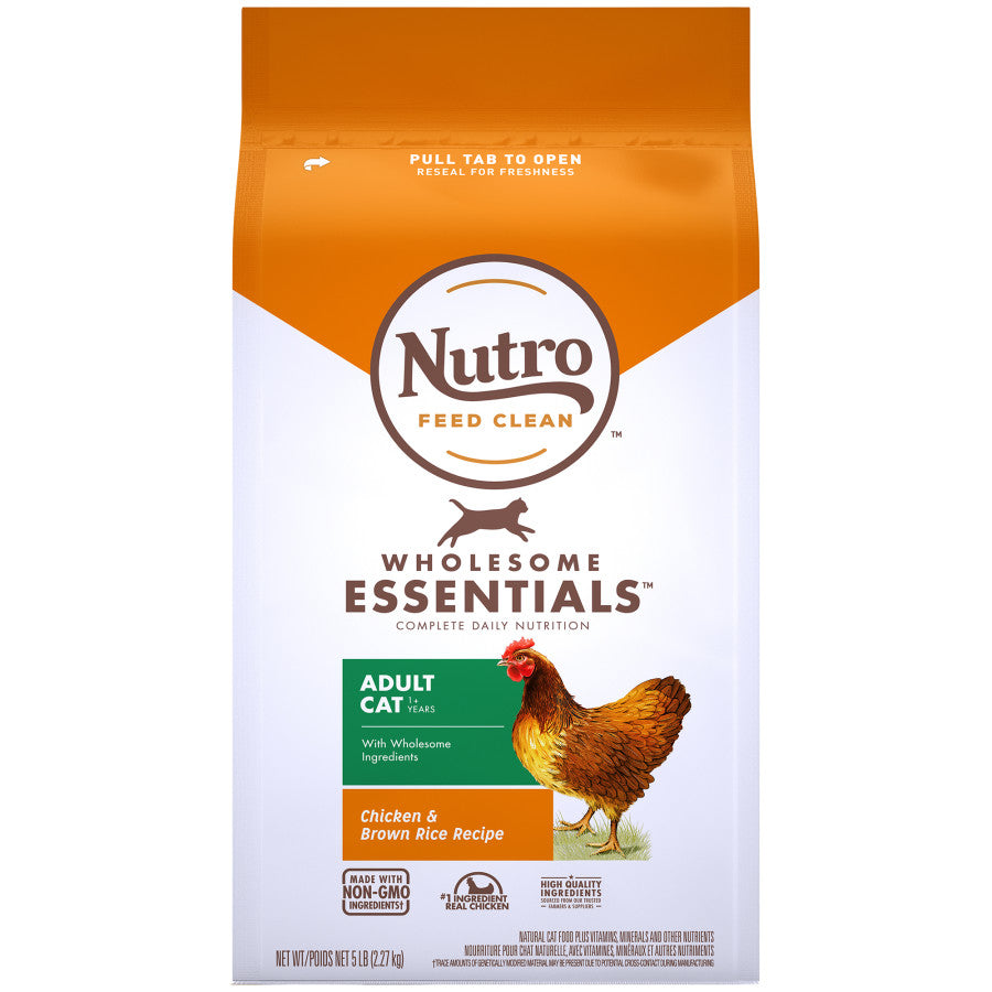 Nutro Products Wholesome Essentials Adult Dry Cat Food Chicken & Brown Rice, 1ea/5 lb