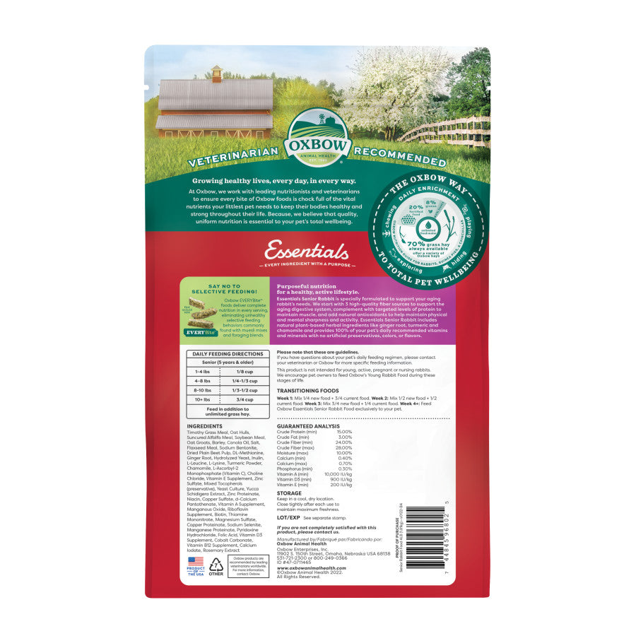 Oxbow Animal Health Essentials Senior Rabbit Food 1ea/4 lb