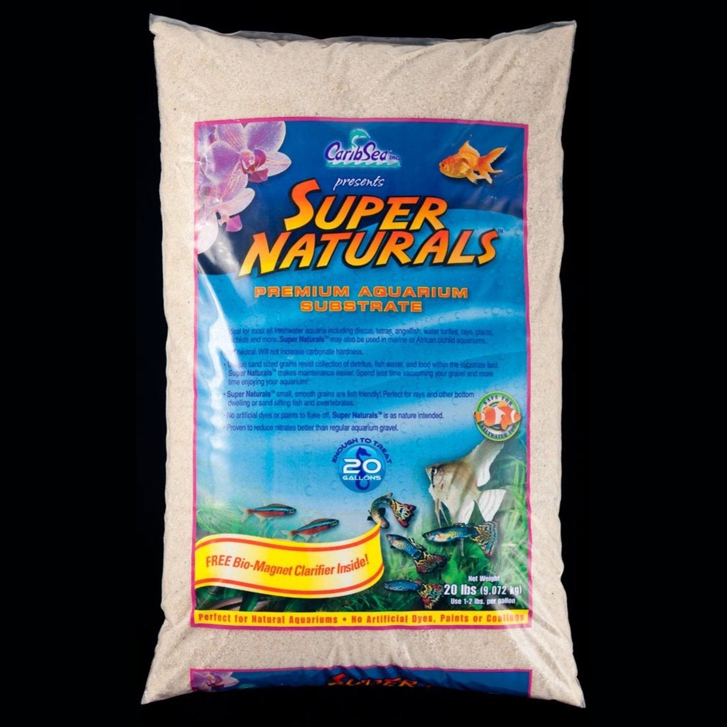 CaribSea Super Naturals Crystal River Aquarium Sand 1ea/20 lb