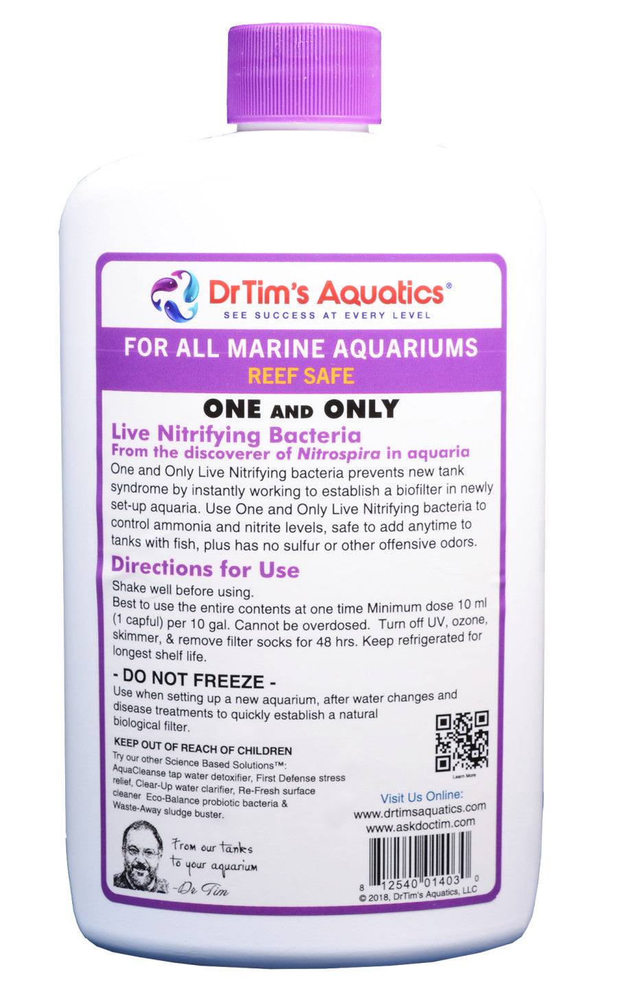 Dr. Tim's Aquatics One & Only Live Nitrifying Bacteria for Reef Aquarium 1ea/16 fl oz