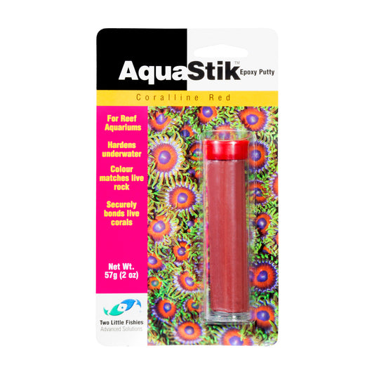 Two Little Fishies AquaStik Underwater Epoxy Putty Coralline Red, 1ea/2 oz