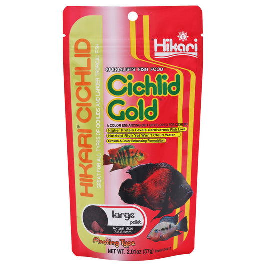 Hikari USA Cichlid Gold Pellets Fish Food 1ea/2 oz, LG