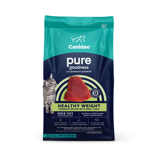 CANIDAE Pure Goodness Grain-Free LID Healthy Weight Dry Cat Food Ocean Formula w/Tuna, 1ea/5 lb