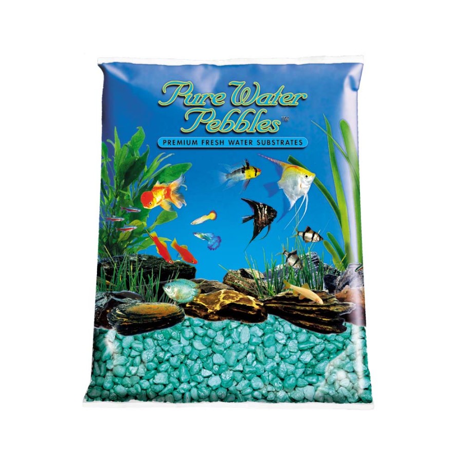 Pure Water Pebbles Premium Fresh Water Frosted Aquarium Gravel Emerald Green, 1ea/5 lb