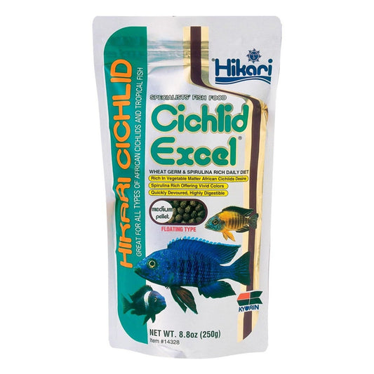 Hikari USA Cichlid Excel Pellets Fish Food 1ea/8.8 oz, MD