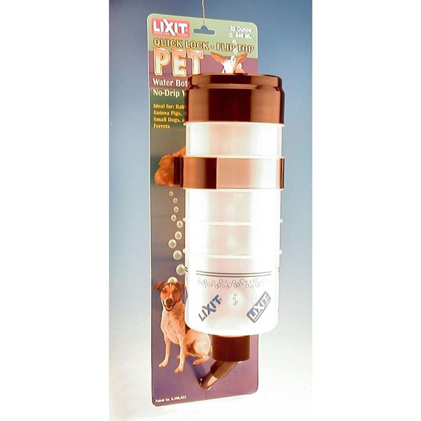 Lixit Opaque Quick Lock Flip Top Water Bottle with Valve for Small Animals White, Purple, 1ea