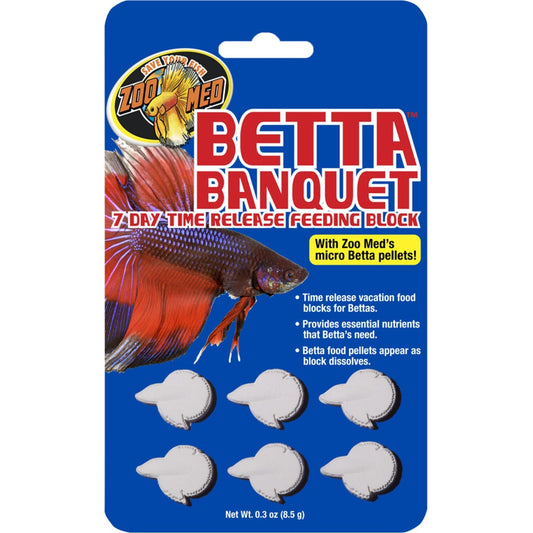 Zoo Med Betta Banquet 7 Day Release Fish Feeding Block 1ea/0.3 oz