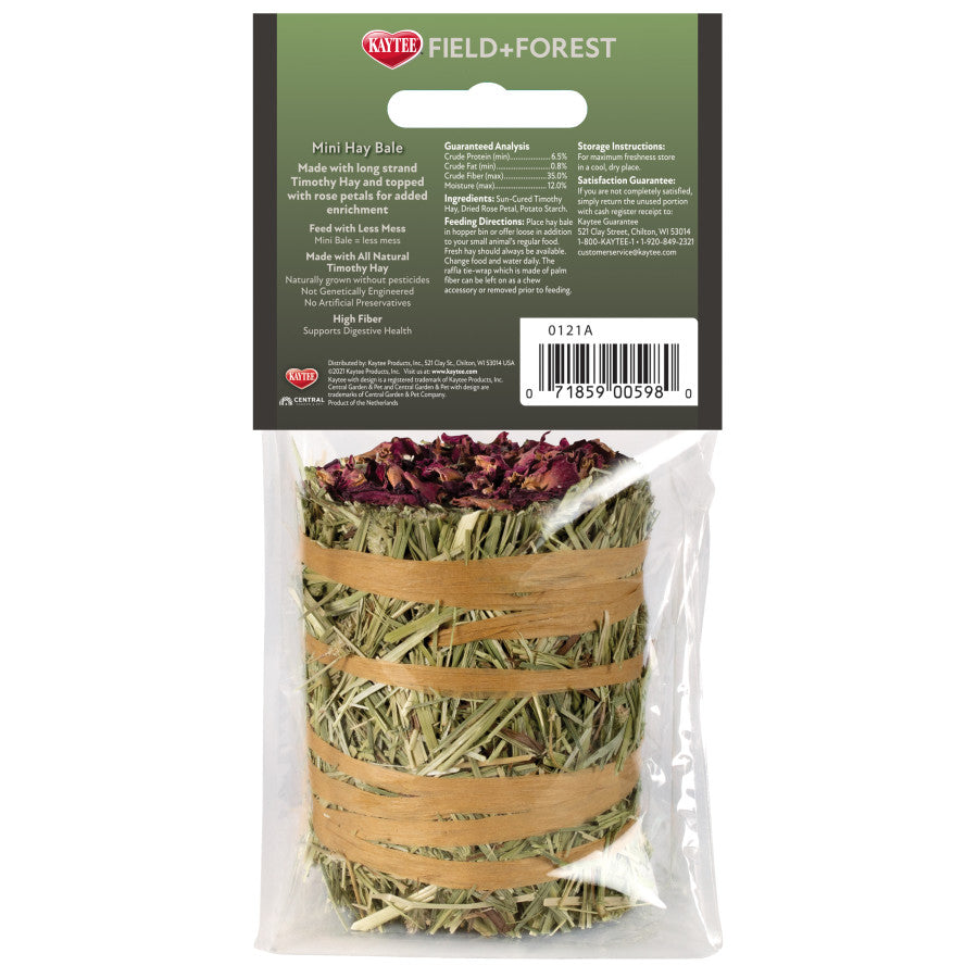 Kaytee Field+Forest Mini Hay Bales Rose Rose, 1ea/3.5 oz