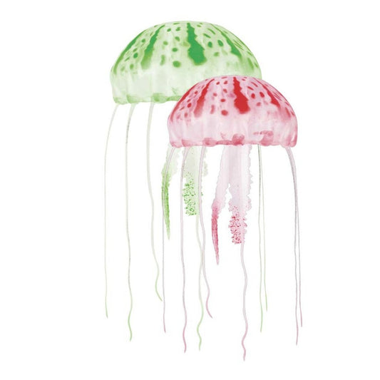 Aquatop Floating Jellyfish Aquarium Ornament Green/Red, 1ea/2 In & 3 in, 2 pk