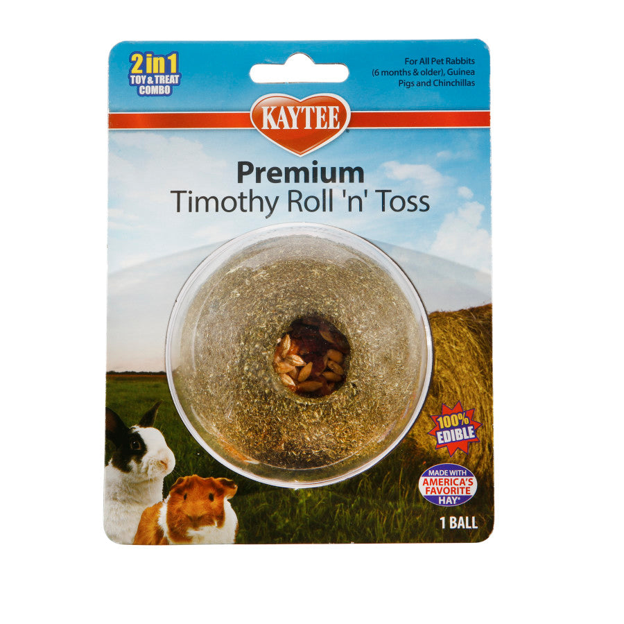 Kaytee Premium Timothy Roll'n'Toss Treat 1ea