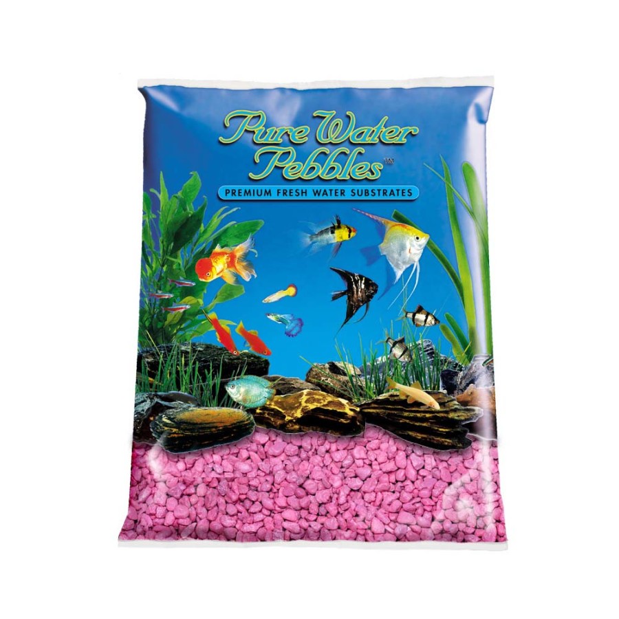 Pure Water Pebbles Premium Fresh Water Coated Aquarium Gravel Primrose Ping, 1ea/25 lb