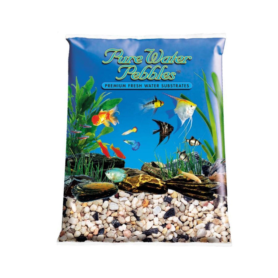 Pure Water Pebbles Premium Fresh Water Rainbow Gems Natural Aquarium Gravel 1ea/25 lb