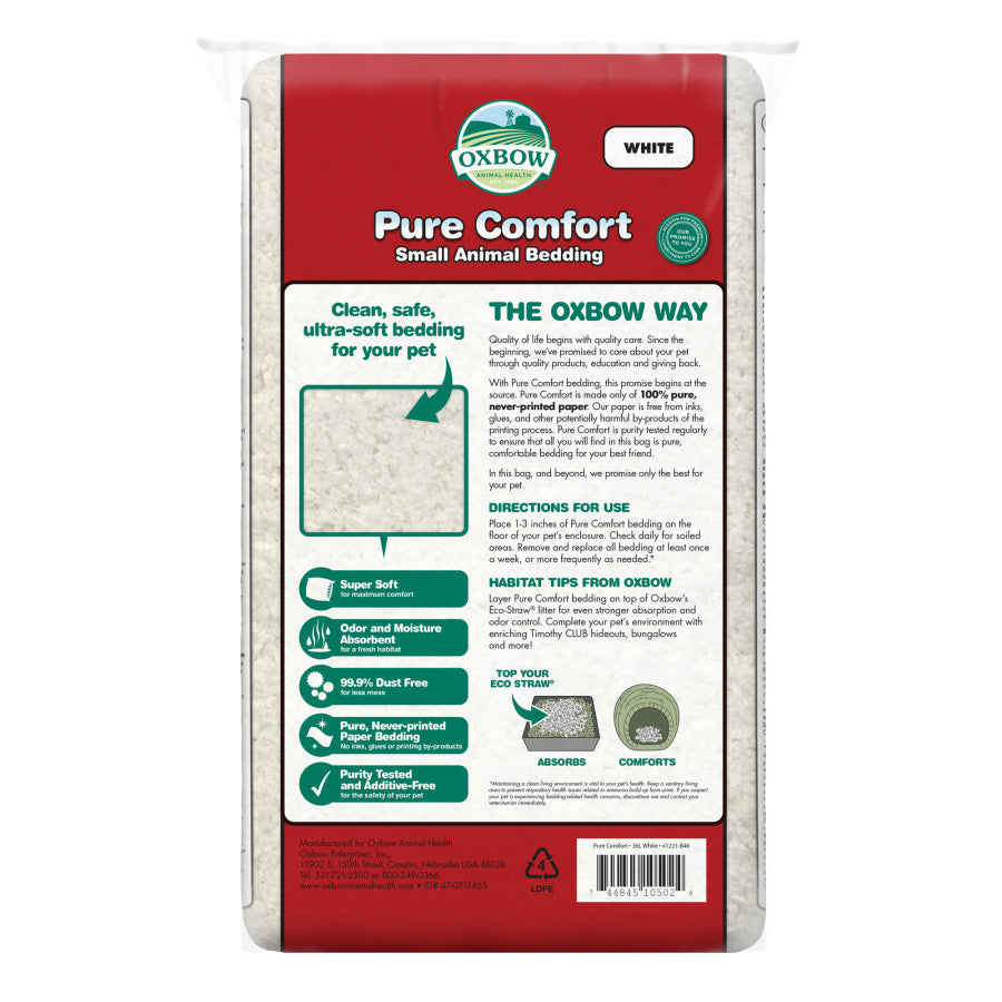 Oxbow Animal Health Pure Comfort Small Animal Bedding White, 1ea/36 l