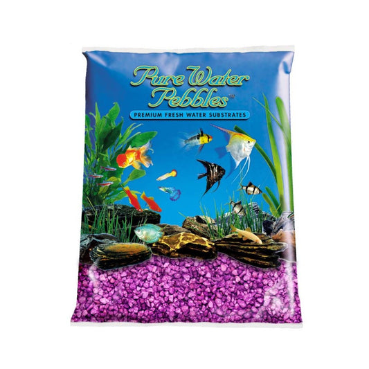 Pure Water Pebbles Premium Fresh Water Coated Aquarium Gravel Purple Passion, 1ea/5 lb