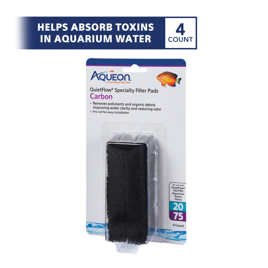 Aqueon Replacement Specialty Filter Pads Carbon, 1ea/20/75