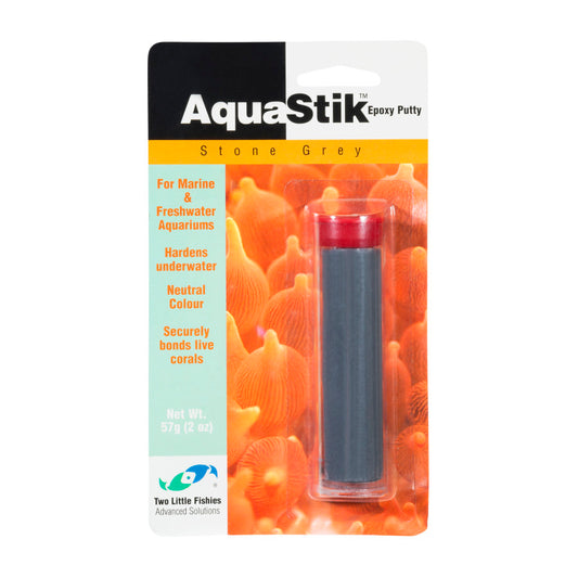 Two Little Fishies AquaStik Underwater Epoxy Putty Stone Grey, 1ea/2 oz