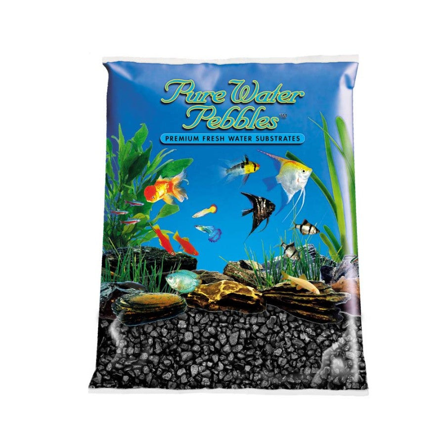 Pure Water Pebbles Premium Fresh Water Coated Aquarium Gravel Jet Black, 1ea/5 lb