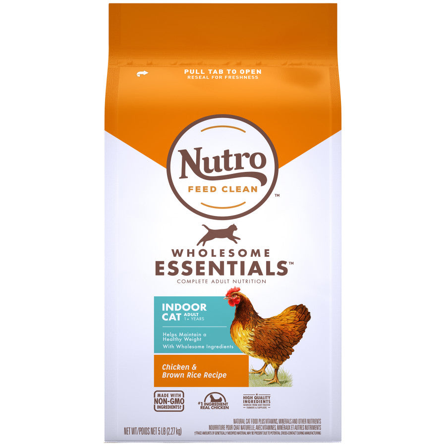 Nutro Products Wholesome Essentials Indoor Adult Dry Cat Food Chicken & Brown Rice, 1ea/5 lb