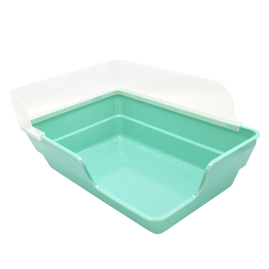 Oxbow Animal Health Enriched Life Small Animal Rectangle Litter Pan w/Removable Shield Mint Green, 1ea/One Size