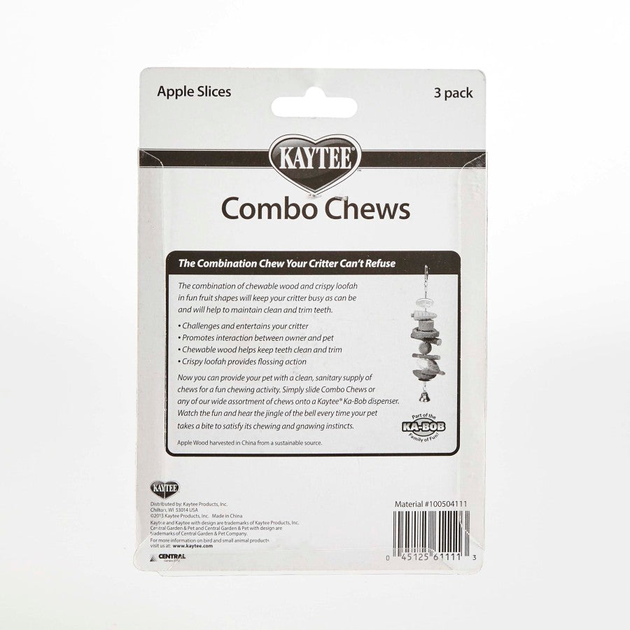 Kaytee Combo Chews Apple Slices 1ea/3 pk