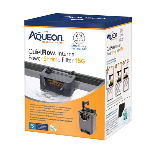 Aqueon QuietFlow® Internal Filter with SmartClean™ Technology 1ea/Shrimp SMall