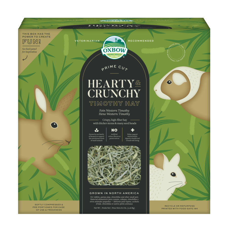 Oxbow Animal Health Prime Cut Hearty & Crunchy Timothy Hay Small Animal Treat 1ea/80 oz